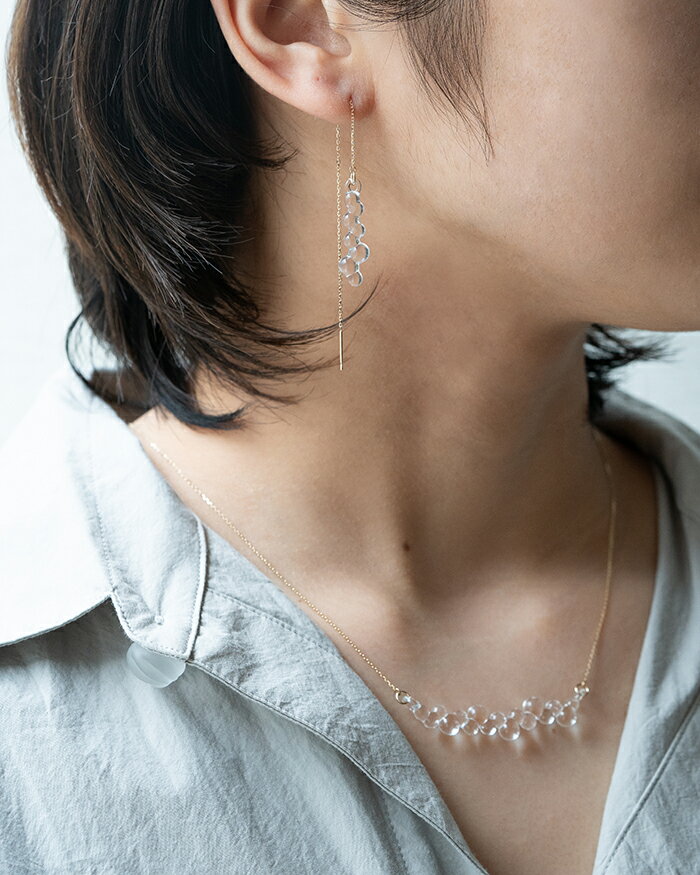 【ふるさと納税】HARIO ピアス グロス K10［HAW-G-P-K10］ ※離島への配送不可｜耐熱 ガラス アクセサリー ハリオ ランプワークファクトリー 職人 繊細 フォーマル カジュアル きれいめ おしゃれ 20代 30代 40代 ギフト プレゼント 記念日 _FM50 サムネイル2