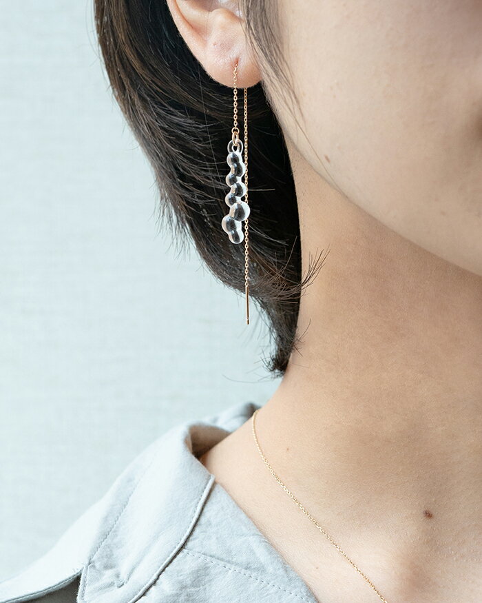 【ふるさと納税】HARIO ピアス グロス K10［HAW-G-P-K10］ ※離島への配送不可｜耐熱 ガラス アクセサリー ハリオ ランプワークファクトリー 職人 繊細 フォーマル カジュアル きれいめ おしゃれ 20代 30代 40代 ギフト プレゼント 記念日 _FM50 サムネイル3