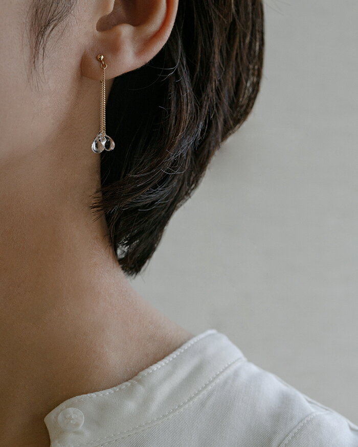 【ふるさと納税】HARIO ピアス リトルティアーズ K10［HAW-LT-P-K10］ ※離島への配送不可｜耐熱 ガラス アクセサリー ハリオ ランプワークファクトリー 職人 繊細 フォーマル カジュアル きれいめ おしゃれ 20代 30代 40代 ギフト プレゼント _FM51 サムネイル2