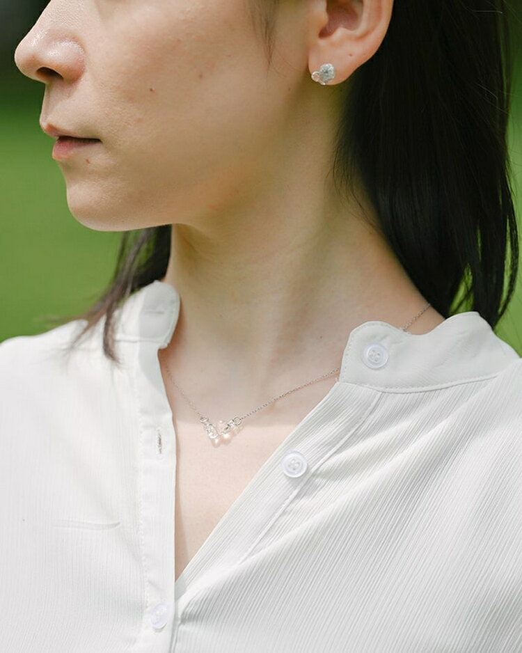 【ふるさと納税】HARIO ネックレス タマユラ HAW-TY-N｜耐熱 ガラス アクセサリー ハリオ 職人 繊細 フォーマル カジュアル きれいめ おしゃれ 20代 30代 40代 贈答 プレゼント ギフト 贈り物 お祝 ご褒美 記念品 _FM86 ※離島への配送不可 サムネイル2