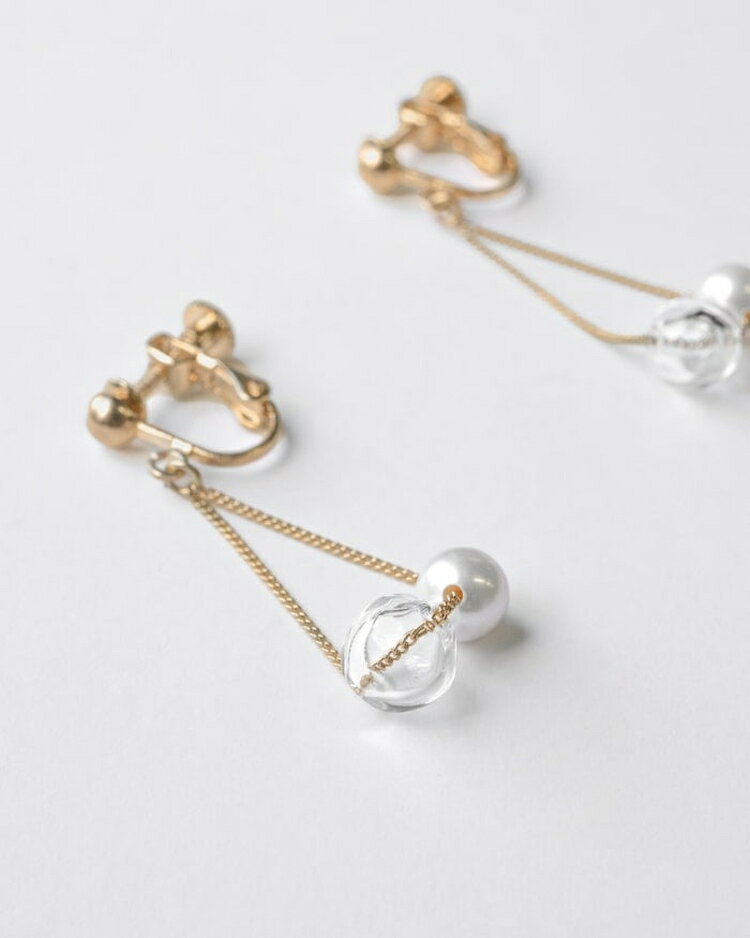 【ふるさと納税】HARIO イヤリング スフィア FP HAFP-SH-E｜耐熱 ガラス アクセサリー ハリオ 職人 繊細 フォーマル カジュアル きれいめ おしゃれ 20代 30代 40代 贈答 プレゼント ギフト 贈り物 お祝 ご褒美 記念品 _FU07 ※離島への配送不可 サムネイル2