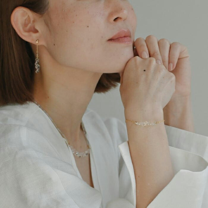 【ふるさと納税】HARIO tane ブレスレッド 渚 [HATN-NG-BL-GF]｜耐熱 ガラス アクセサリー HARIO ハリオ 職人 繊細 フォーマル カジュアル きれいめ おしゃれ かわいい 20代 30代 40代 贈答 プレゼント ギフト 贈り物 お祝 ご褒美 記念品 _FU66　※離島への配送不可 サムネイル3