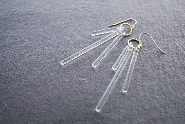 【ふるさと納税】HARIO ピアス「カナデ」シリーズ［HAA-K-002］｜耐熱 ガラス アクセサリー ハリオ ランプワークファクトリー 職人 繊細 フォーマル カジュアル きれいめ お祝 ご褒美 贈答 記念品 ハンドメイド 手作り プレゼント ギフト _BD19 サムネイル3