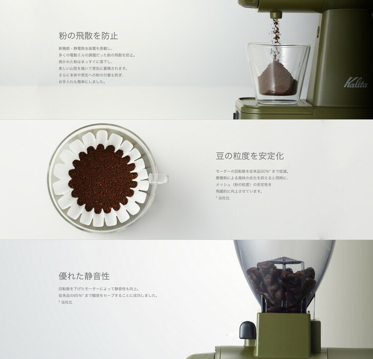 【ふるさと納税】カリタ コーヒー グラインダー ［NEXT G2（RB）］｜コーヒーミル ミル 電動 電動コーヒーミル 静音 粉 飛散防止 kalita ネクストジーツー ロイヤルブルー coffee 珈琲 高級 ブランド 人気 送料無料 お取り寄せ 簡単 便利 おしゃれ 日用品 インテリア_EW01 サムネイル3