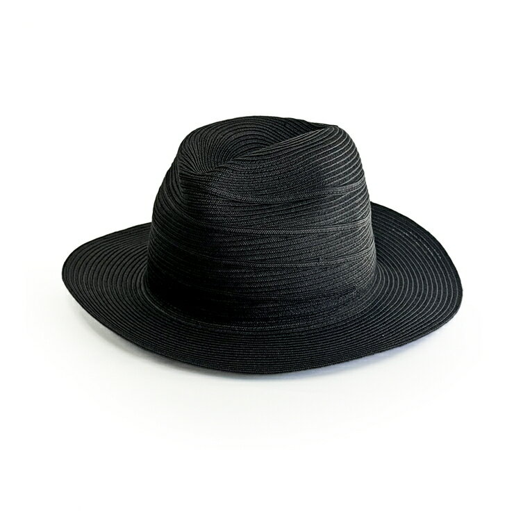 【ふるさと納税】繊細な手仕事により作られた和紙ブレード帽子　ライン中折れハット｜帽子 ハット ブレードハット 和紙 おしゃれ 日よけ ギフト 贈答 プレゼント お祝い ご褒美 ベージュ 黒 グレー 春 夏 秋 軽い 運動会 男性女性 ※2025年4月上旬頃より順次発送予定_FS03 サムネイル3