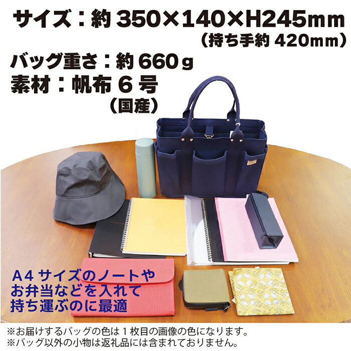 【ふるさと納税】トートバッグ キャンバスバック ツールトート キャンプ用品 デイキャンプ アウトドア用品 タウンユース 旅行用バッグ 野外 手作り 手作業 Made in Japan：日本製 ヘビーキャンバス ツール トートバッグ Sサイズ ベージュ 帆布 サムネイル2