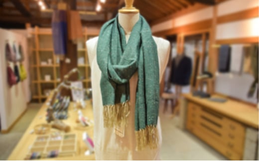 【ふるさと納税】【いしげ結城紬】結城紬　育てるショール　七草 年末年始 お中元 お歳暮 内祝い 快気祝い サムネイル2