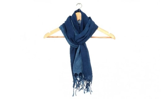 【ふるさと納税】佐古染色工芸の藍染コットンストール【絞り染め】 年末年始 お中元 お歳暮 内祝い 快気祝い サムネイル2