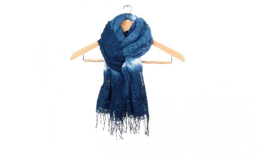 【ふるさと納税】佐古染色工芸の藍染ひねりコットンストール【無地または絞り染め】 年末年始 お中元 お歳暮 内祝い 快気祝い サムネイル3