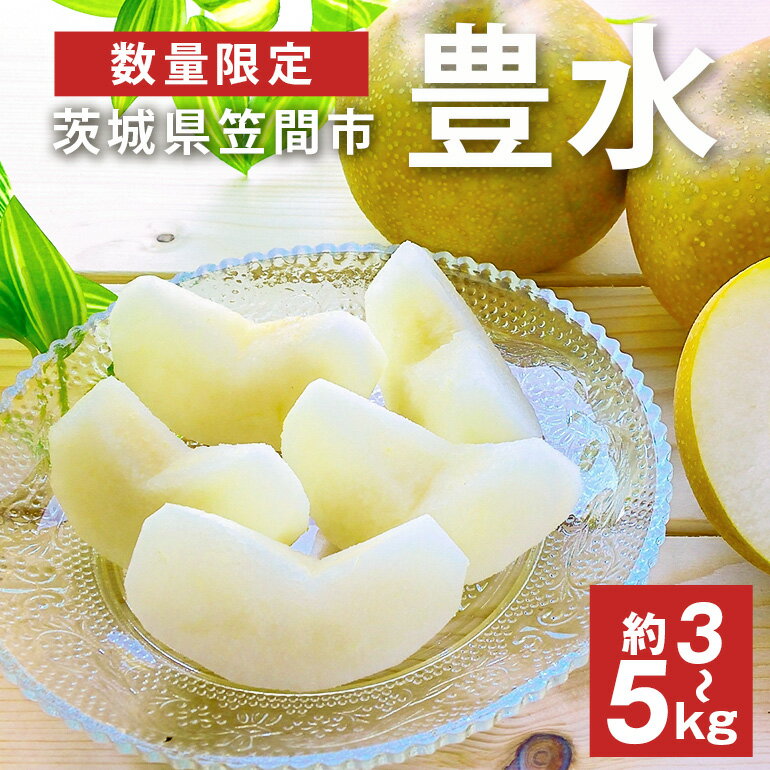 【先行予約】【数量限定】 梨 「豊水」 3kg 5kg 6～16個入り 2L～5L サイズ 大玉 柴沼梨園 なし 茨城 豊水梨 和梨 秋 旬 フルーツ 果物 秋の味覚 旬の果物 くだもの 産地 茨城県 家庭用 贈答用 ギフト 産地直送 送料無料【8月下旬から発送】