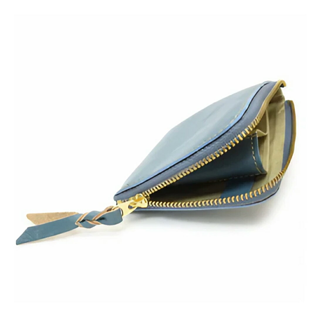 【ふるさと納税】《サイフ工房ANDOU》L型ファスナー 小銭入れ （カラー：ブルーグレー） 財布 さいふ ウォレット コインケース ミニ財布 コンパクト ミニ 日本製 贈り物 ギフト プレゼント 記念日 誕生日 メンズ レディース ユニセックス 男女兼用 おそろい 革小物 革製品 サムネイル2