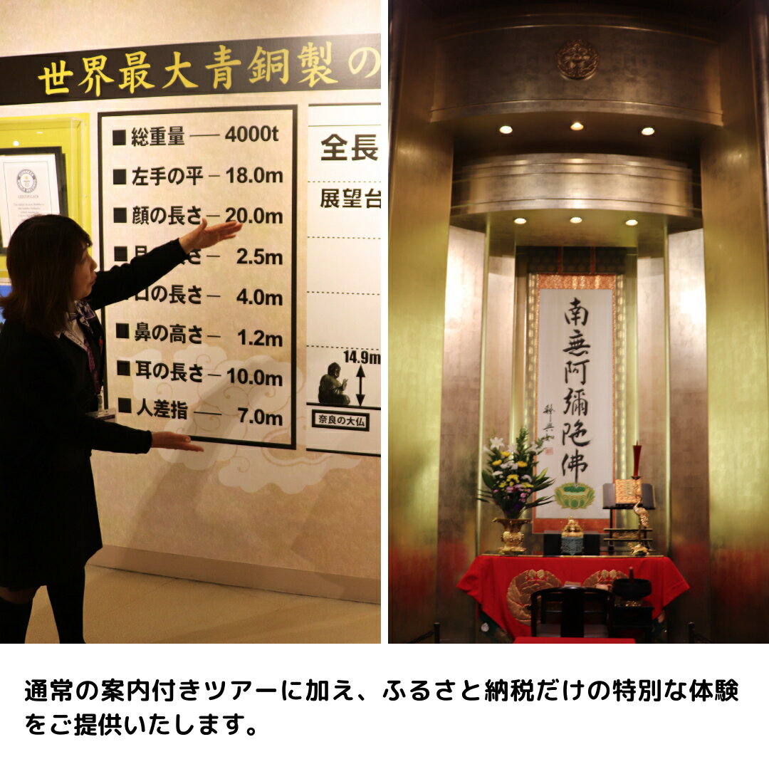 【ふるさと納税】地上20m 牛久大仏 足元 お身拭い 体験 ツアー ※ 平日限定 ※ （ 5名様まで ） 貸切 参加券 体験チケット 観光 ふるさと納税限定 サムネイル2