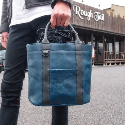 【ふるさと納税】Ciwau leathers 【鬼灯 Ho-zuki】トートバッグ 千波ブルー【1490258】 サムネイル3