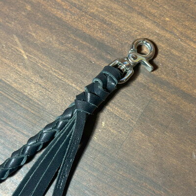 【ふるさと納税】ラフテール【ウォレットロープ　四つ編みロープ51cm】ブラックCW-AC-WR-4AMI-BK-51【1578920】 サムネイル2