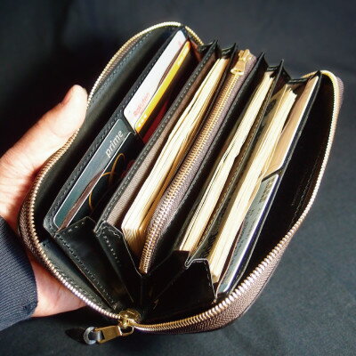 【ふるさと納税】ラフテール【ロングZIPウォレット　URBAN GRAIN】ブラック　CW-UG-BKBK-LZ【1618837】 サムネイル3