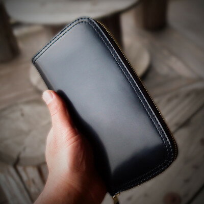 【ふるさと納税】ラフテール【コードバン　ロングZIPウォレット　BLACK DAIAMOND】 CW-BKD-LZ【1618902】 サムネイル2