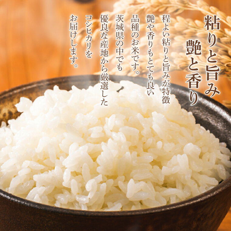 【ふるさと納税】コシヒカリ お米 5kg 10kg 3回 6回 12回 定期便 選べる 容量 回数【令和7年産】米 精米 白米 こしひかり 5キロ 10キロ 茨城県 鹿嶋市 送料無料 ごはん おにぎり 冷めても 美味しい 人気 厳選 出荷直前 精米 うまい - 画像2