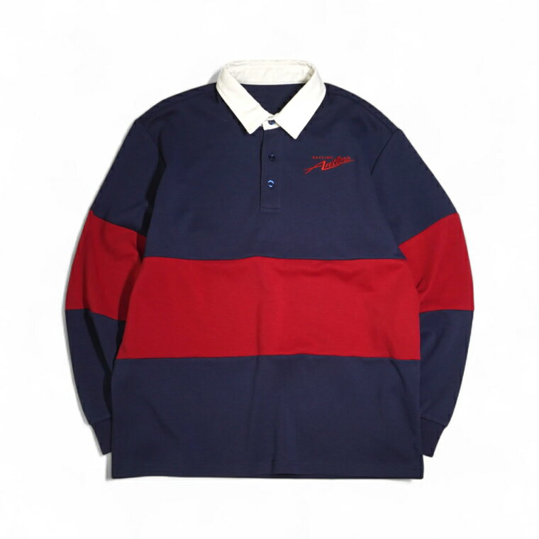 【ふるさと納税】ラガーシャツ（長袖）Lサイズ【鹿島アントラーズ グッズ サッカー オリジナル 応援 ラガーシャツ 】(KH-88) サムネイル2