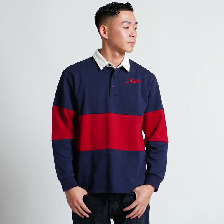 【ふるさと納税】ラガーシャツ（長袖）Lサイズ【鹿島アントラーズ グッズ サッカー オリジナル 応援 ラガーシャツ 】(KH-88) サムネイル3