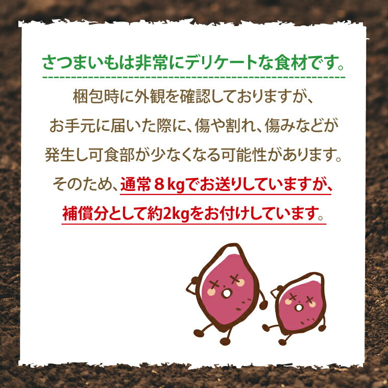【ふるさと納税】【先行予約】【選べる内容量】鹿畑ポテト小屋の生さつまいも　紅はるか約5kg（4kg+約25％補償分）・約10kg（8kg+約25％補償分）【鹿嶋市 減農薬 熟成 貯蔵 サツマイモ 生芋 べにはるか 送料無料】 (KBR-10.11) - 画像3