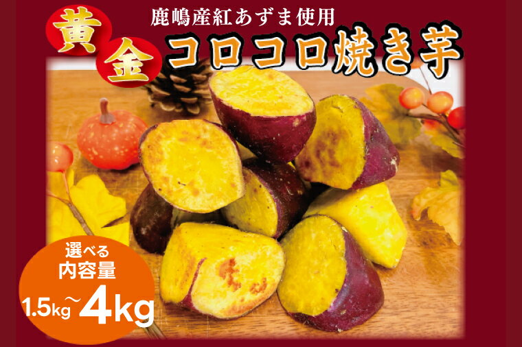 黄金コロコロ焼き芋 「鹿嶋産 紅あずま使用 焼き芋」選べる内容量 1.5kg/ 2kg / 4kg 【冷凍 焼き芋 さつまいも 紅あずま 芋 お菓子 おやつ 一口サイズ スイーツ 鹿嶋市 茨城県】 (KK-15/16/17）