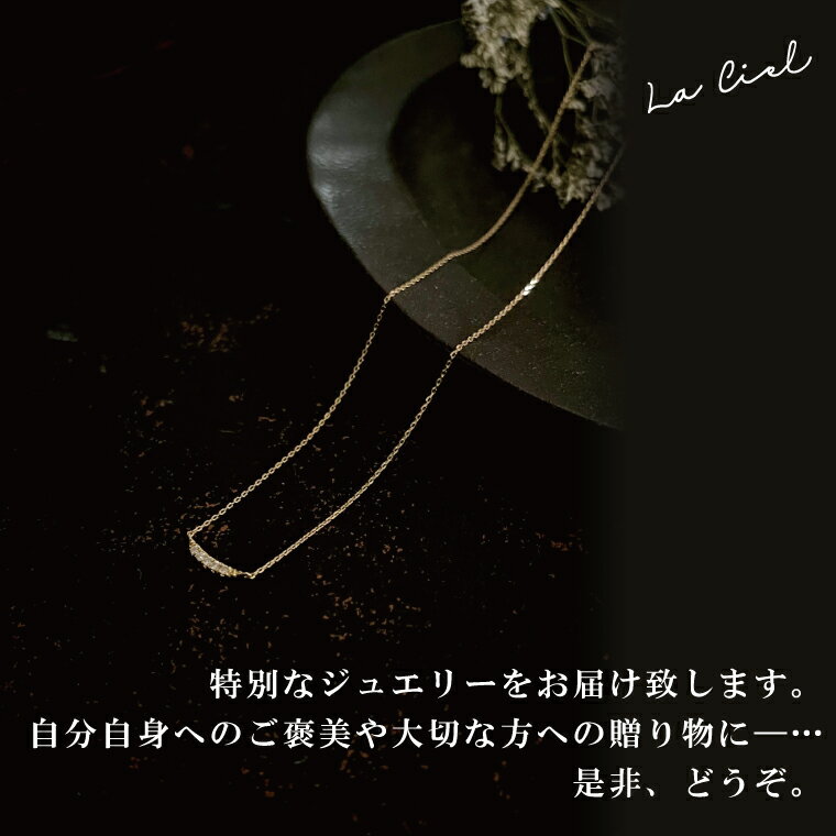 【ふるさと納税】月のダイヤモンドネックレス　チェーン　40cm（KBD-25） サムネイル3