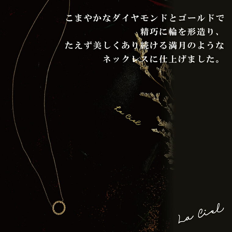 【ふるさと納税】スーパームーン ダイヤモンドネックレス チェーン　50cm (45cm アジャスターカン付)（KBD-28） サムネイル3