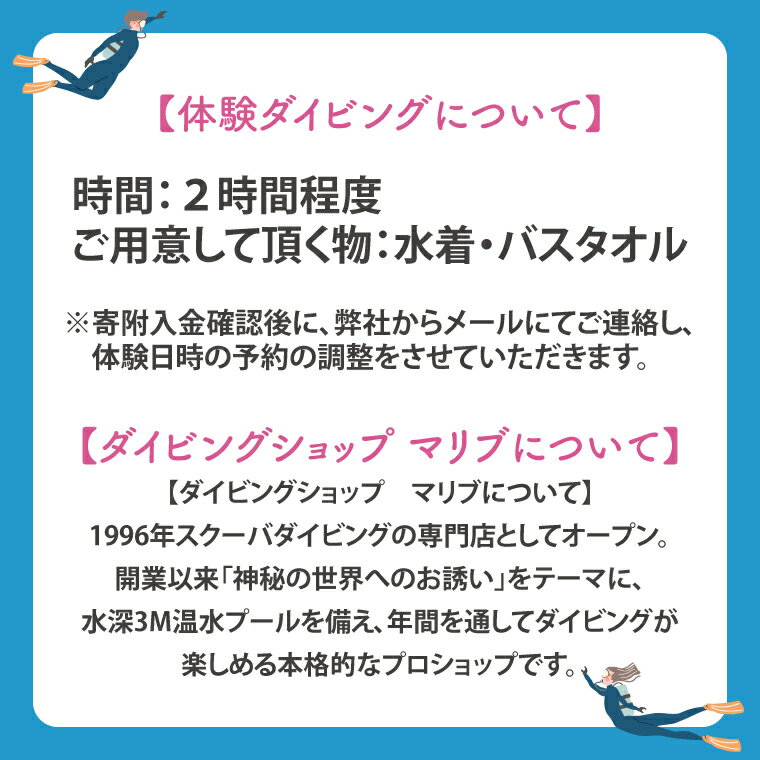 【ふるさと納税】プールでの体験ダイビング（1名）【水中 夏 アクティビティ プール 温水プール ダイビング スポーツ お手軽 体験 マリブ 茨城県 鹿嶋市】（KDA-1） サムネイル2