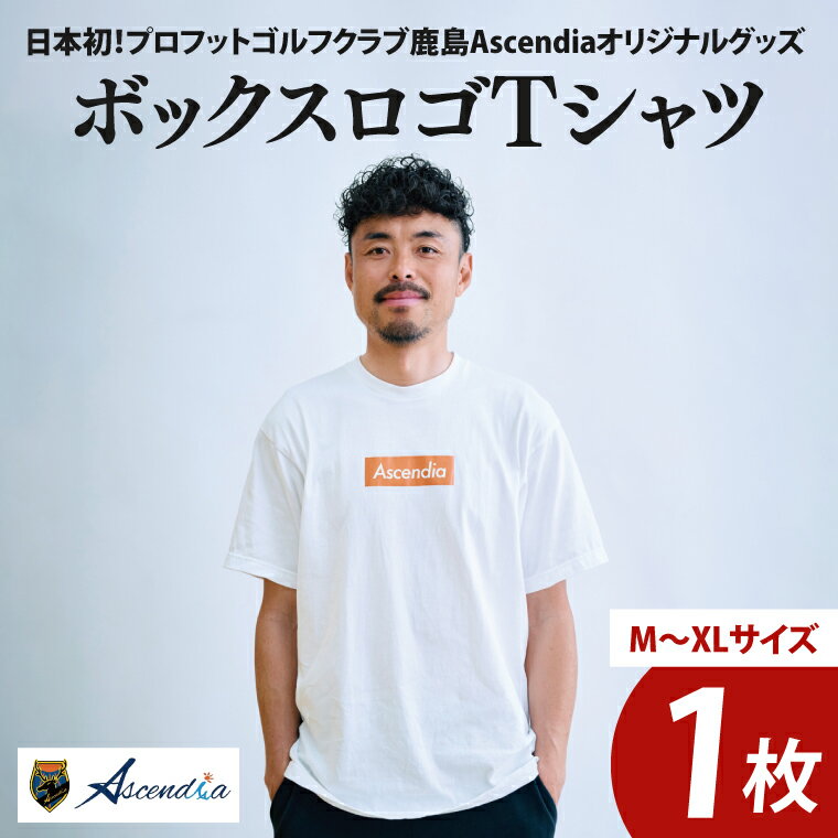 日本初！プロフットゴルフクラブ鹿島Ascendia オリジナルグッズ（ボックスロゴTシャツ）【 スポーツ サッカー ゴルフ ロゴTシャツ グッズ 茨城県 鹿嶋市】（KDB-6）
