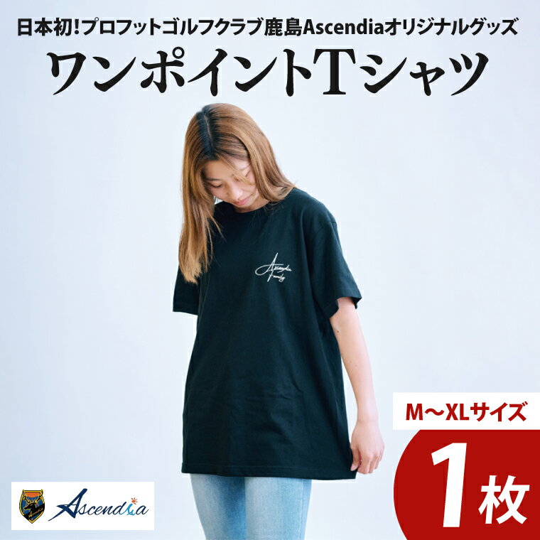 日本初！プロフットゴルフクラブ鹿島Ascendia オリジナルグッズ（ワンポイントTシャツ）【 スポーツ サッカー ゴルフ Tシャツ グッズ 茨城県 鹿嶋市】（KDB-7）