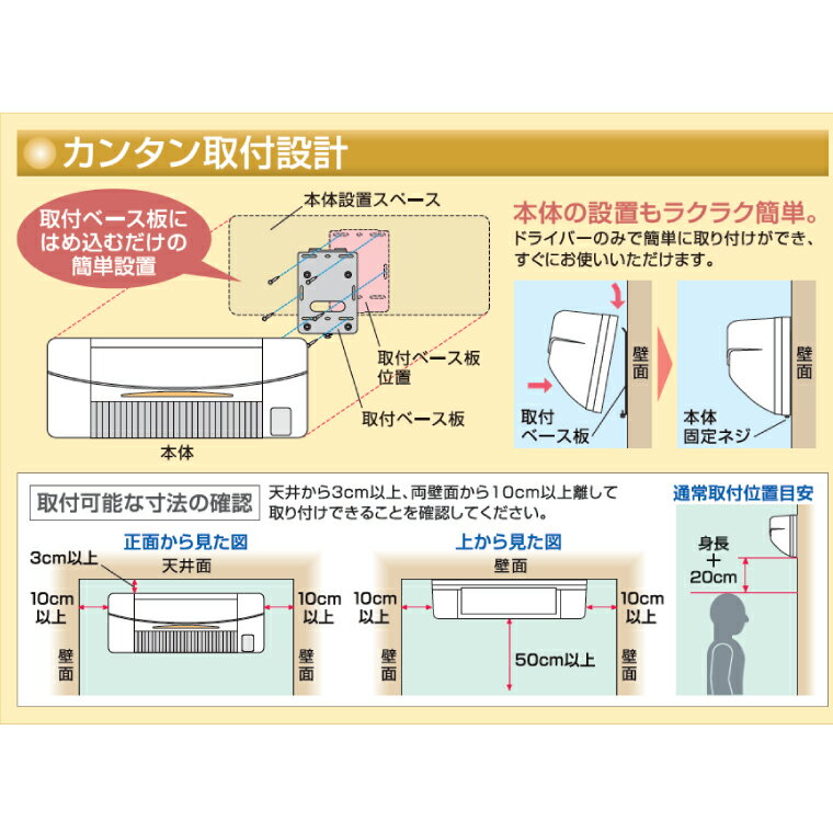【ふるさと納税】【潮来市・鹿嶋市共通返礼品】 涼風暖房機 (SDG-1200GBM)　【浴室用モデル・防水仕様・グラファイトヒーター搭載】 壁面取付型 ヒートショック対策 人感センサー付き 高須産業 日本製 施工工事別途必要 （KEH-2) サムネイル3