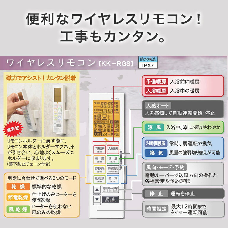 【ふるさと納税】 浴室換気乾燥暖房機：BF-331RGSC/1室換気・セラミックヒータータイプ 茨城県 潮来市 A41-009 サムネイル3