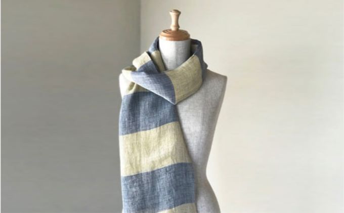 【ふるさと納税】リネンガーゼグラデーションストール RF254-NT【ファッション小物・ファッション・ストール】 サムネイル3