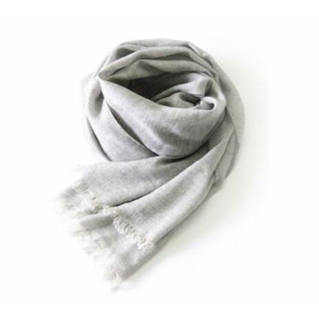 Made in Japan カシミヤリネンストール（グレー） RF189-NT　【ファッション小物・ファッション・カシミヤリネンストール・ストール】