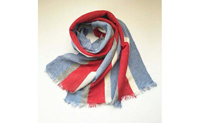 【ふるさと納税】ガーゼニットのストライプストール RF155-NT　【ファッション小物・ストライプストール・ストール・縞模様】 サムネイル3