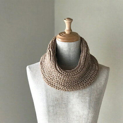 和紙糸混のふんわり軽いスヌード RF179-NT　【ファッション小物・スヌード・ファッション】