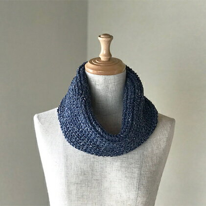 和紙糸混のふんわり軽いスヌード RF181-NT　【ファッション小物・スヌード・ファッション】