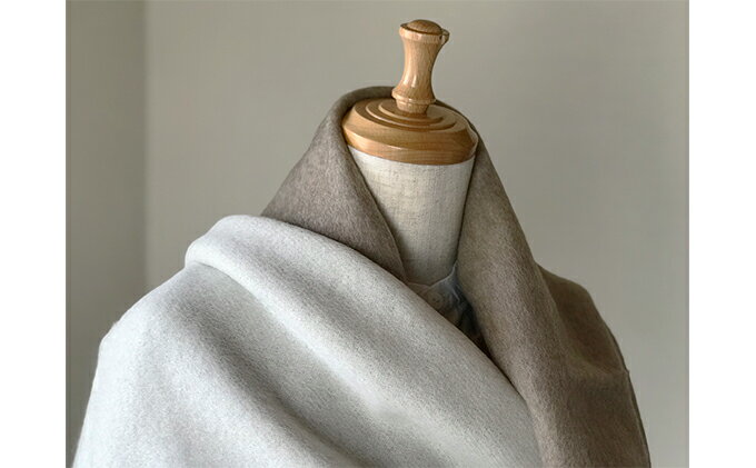 【ふるさと納税】Made in Japan カシミヤ100%大判リバーシブルショール RF310【ファッション小物】 サムネイル3