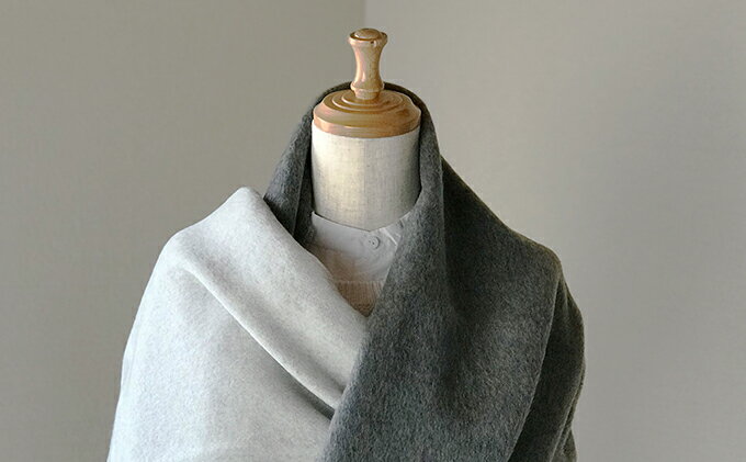 【ふるさと納税】カシミヤ100% 大判リバーシブルショール　RF-311　【ファッション小物】 サムネイル2