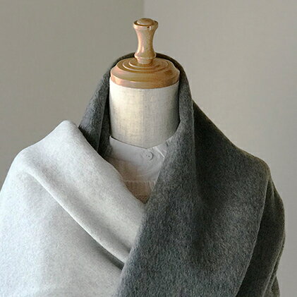 カシミヤ100% 大判リバーシブルショール　RF-311　【ファッション小物】