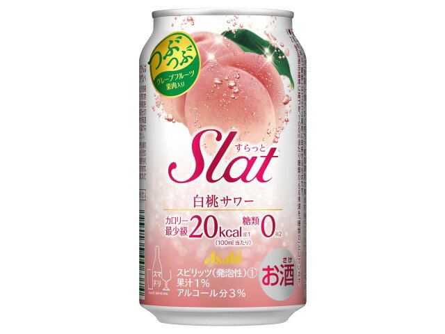 【ふるさと納税】アサヒ Slat 白桃サワー 350ml×24本 【お酒 チューハイ 缶チューハイ アルコール 茨城県守谷市】 - 画像3