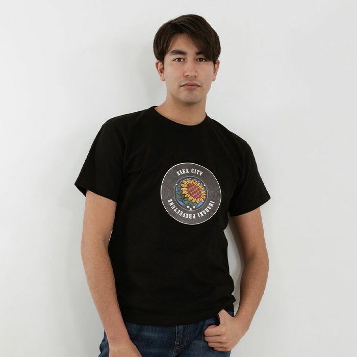 【ふるさと納税】那珂市 マンホールTシャツ 黒 送料無料 サムネイル3