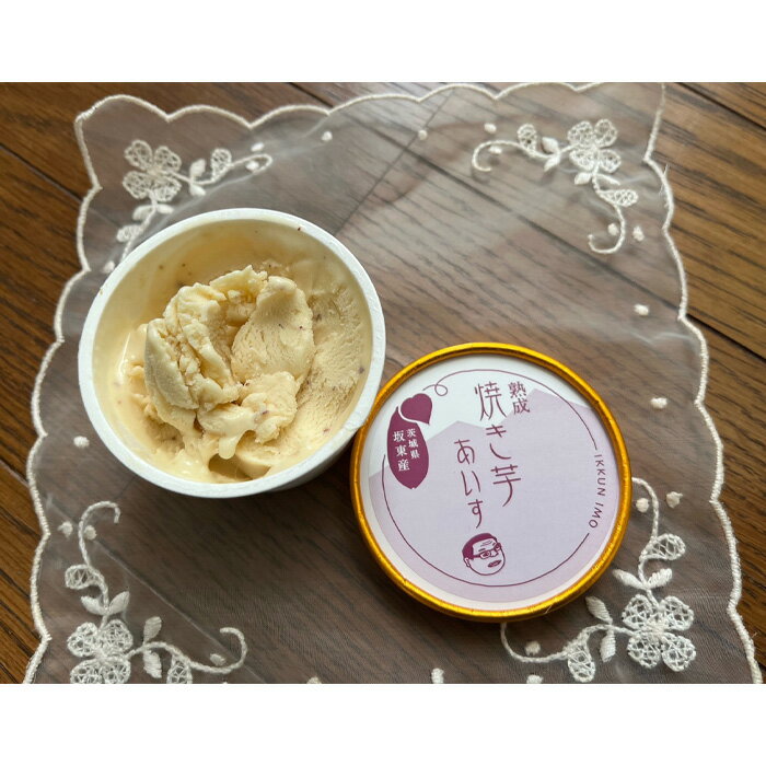 【ふるさと納税】焼き芋アイス100g×10個 ／ 紅はるか 焼芋 焼いも 蜜 甘い 農薬 化学肥料不使用 送料無料 茨城県 No.689 - 画像2