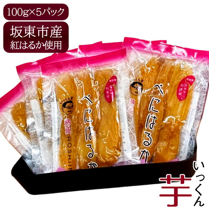 坂東市産　干し芋　紅はるか　100g×5パック ／ さつまいも サツマイモ 甘い しっとり ねっとり 送料無料 茨城県 No.858