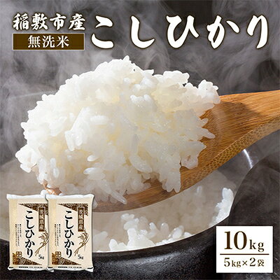 【令和7年産】稲敷市産「コシヒカリ」無洗米10kg(5kg×2p)_ 無洗米 コシヒカリ お米 白米 ごはん 10kg 稲敷市 茨城県 美味しい 人気 おすすめ 送料無料 【配送不可地域：離島・沖縄県】【1232993】