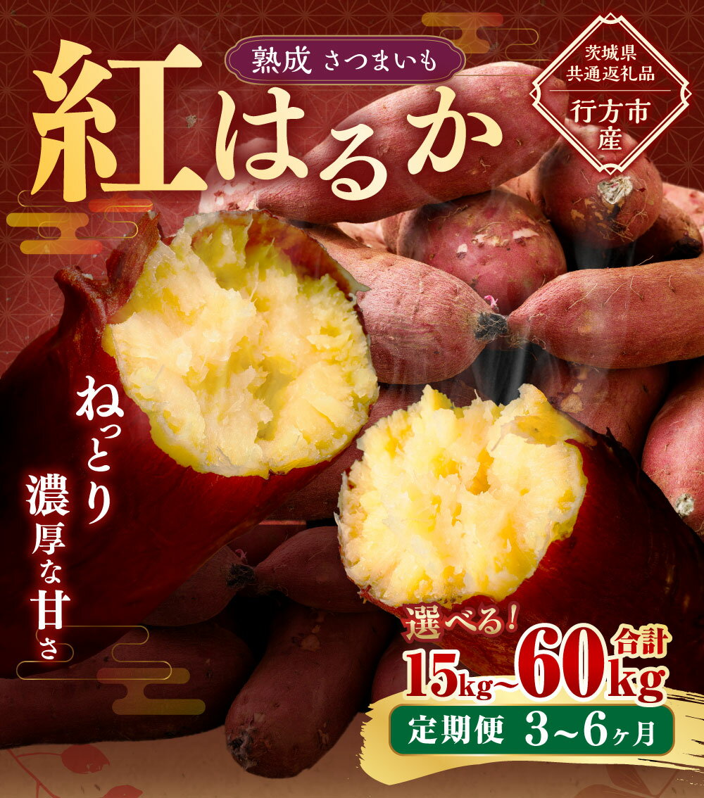 【ふるさと納税】 【選べる定期便】“熟成” 茨城県産 さつまいも【紅はるか】約5kg または 約10kg (茨城県共通返礼品・行方市産）サツマイモ さつま芋 芋 いも 野菜 選べる 定期便 3～6回 茨城県 神栖市 送料無料 - 画像2