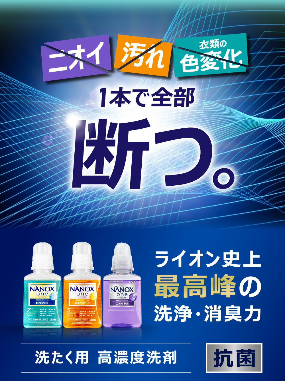 【ふるさと納税】＜選べる＞LION ライオン NANOXone PRO ナノックスワン プロ 本体 380g 詰替特大 790g 詰替超特大 1,070g 13000円 ～ 21000円 1万3000円 ～ 2万1000円 ナノックス 高濃度洗剤 洗剤 洗濯 洗濯用洗剤 日用品 石鹸 詰め替え つめかえ 詰替 部屋干し 送料無料 サムネイル3