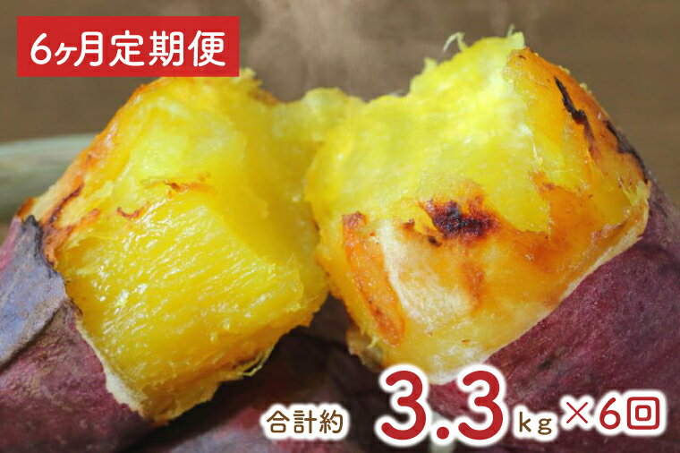 【6ヶ月定期便】熟成紅はるかの冷凍焼き芋約3kg＋おまかせ品種さつまいも　合計約3.3kg！(EY-15)