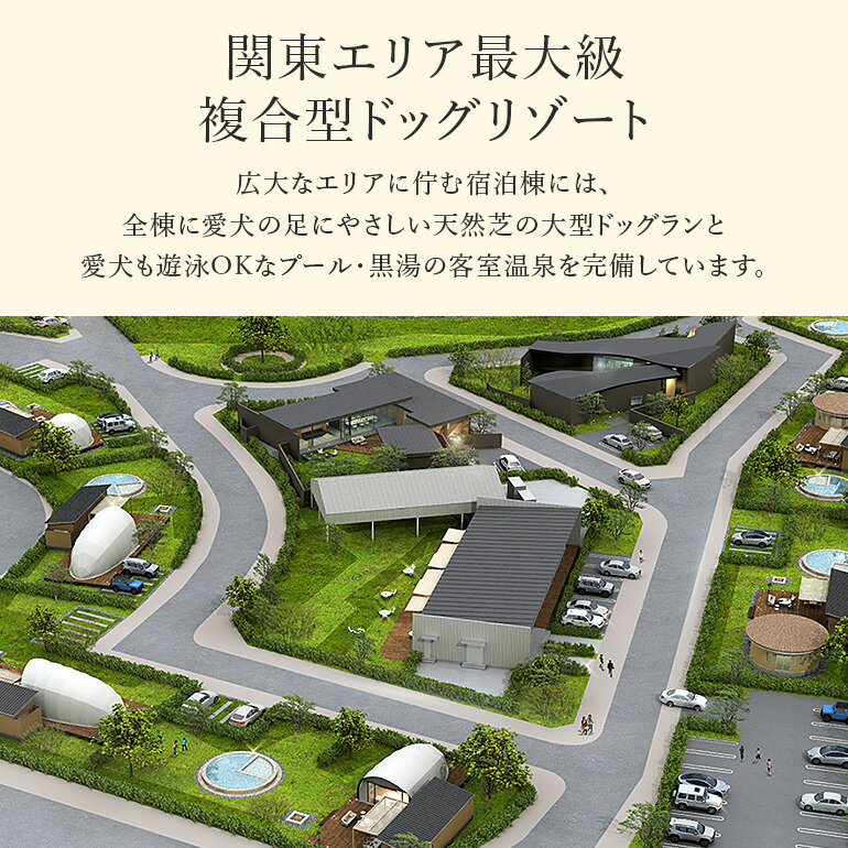 【ふるさと納税】グランデ プライベート ドッグリゾート常陸宿泊券 5,000円×5枚（平日限定） 愛犬 ペットOK ドッグラン プール 温泉 サウナ ホテル チケット 宿泊 旅行 宿泊券 旅行券 72-B サムネイル3