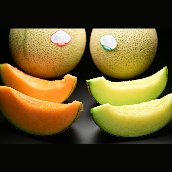 【ふるさと納税】フルーツ 先行予約 メロン めろん 茨城 秀品 食べ比べ 214茨城県JA水戸産メロン【秀品】大玉2玉ミックス(2.5kg)【2026年5月中旬頃より発送予定】 サムネイル3